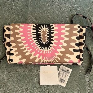 Emilio pucci shoulder bag leather print pink black cream
